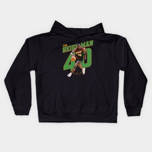 Shawn Kemp The  Reign Man Basketball Legend Signature Vintage Retro 80s 90s Bootleg Rap Style Kids Hoodie